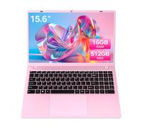 TRHRO 15.6 Inch Laptop 16GB RAM - 512GB SSD Pink Laptop with Pentium Gold 6500Y (Up to 3.4GHz), Type-c, USB3.2, BT5.2, WiFi5, FHD IPS Laptops Good for Business and Student