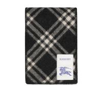 Tri Bar Check Wool Scarf - male - Burberry - Winter Scarves - Black - ONE SIZE - Accessories ONE SIZE