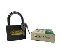 Tri-Best Heavy Duty Iron Padlock No. 366 - 63mm Hardened Steel Body & Shackle - Includes 3 Keys - Rust-Resistant Security Lock for Gates, Doors, Sheds, Lockers