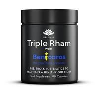 Tri-Biotic Supplement for Gut Health - 90 Capsules | Probiotics, Prebiotics & Postbiotics | Triple Rhamnosus with Patented Benicaros ® | Healthy Gut Flora | GMP Certified Product, Made in the UK