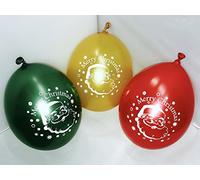 Tri Christmas balloons 24 x 12 pearlised Latex Balloons (Santa)