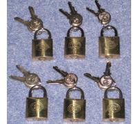 Tri Circle Brass Padlock 20mm Pack of 6