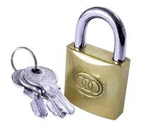 Tri-Circle Brass Padlock 38mm with 3 Keys