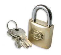 Tri-Circle Brass Padlocks, 50mm