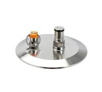 Tri Clamp 3"/4" End Cap with Gas Ball Lock Post & PRV - Pressure-Compatible for Fermentation Stability(4"TC)