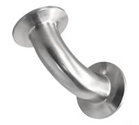 Tri Clamp 90 Degree Sanitary Elbow Fitting, 1 5 Inch to 4 Inch Ferrule Connection, Stainless Steel (25MM)