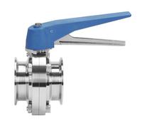 Tri Clamp Butterfly Valve with Trigger Handle, Stainless Steel Adjustable Valve for Industrial Pipelines, Processing Systems(DN65 φ76)