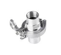 Tri Clamp Cover Thread Ferrule Adapter Stainless Steel 304 with Gasket Pipe Fitting, 1pcs(MIP DN25 clamp50.5)