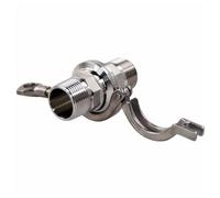 Tri Clamp Cover Thread Ferrule Adapter Stainless Steel SS304 with Sillicon Gasket Pipe Fitting, for Home Improvement Sanitary Tri Clamp(External Thread,DN25 (clamp50.5))