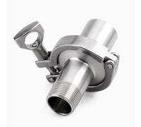 Tri Clamp Set, DN8 10 15 20 25 32 40 DN50 304 Stainless Steel Sanitary Female/Male Threaded Ferrule Pipe Fitting Homebrew, 1PCS(DN25 clamp 50.5)