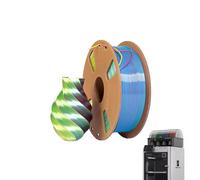 Tri-Color 3D Printing Filament - 1.75mm PLA Spool, Portable Filament Pack | Red, Blue, Green, Copper, Purple, Gold Tones, High Accuracy +/- 0.03Cm, 60-70°C Heated Bed, 3D Printing Pins, Accessories,