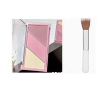 Tri Color Matte Blush Palette for Cheeks - Soft Buildable Powder Blush with Fresh Flush Effect, Fine Texture Low Fallout, Youthful Dopamine Makeup Look, Long Lasting Cheek Color