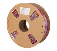 Tri Colors PLA Filament 1.75mm Silk 3 in 1 Color Rainbow 1KG High Strength 3D Printer Supplies Accurate Printing for DIY Enthusiasts and Professionals Red Gold Blue