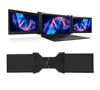 Tri Display Portable Monitor - 13.3in Triple Screen Extender, FHD 1080P, Compatible with Laptop, PC, Wii (Black)