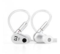 TRI DRACO In Ear Monitors Earphones Open-Back 2DD HiFi IEM In-Ear Earphones Through-Type Front Cavity Powerful Mid-Bass Earbuds with Silver-Plated Copper Wire for Singer Stage Musician Band