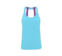 Tri Dri Womens/Ladies Double Strap Back Sleeveless Vest (M) (Turquoise Melange)