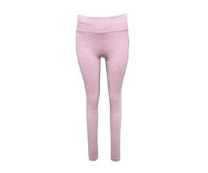 Tri Dri Womens/Ladies Melange Sculpted Seamless 3D Leggings (XL) (Light Pink)