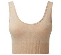 Tri Dri Womens/Ladies Multisport Ribbed Seamless 3D Bra (L) (Nude Melange)