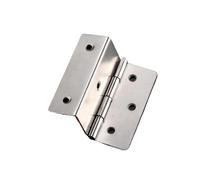 Tri Fold Hinge 2Pcs Silver 44mm Cabinet Door Luggage Hinge Furniture Fittings Box Suitcase Vintage 6 Holes Three-Folding Hinges