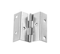 Tri Fold Hinge Four-fold Length 49mm Celadon Bronze Iron Hinge with 8 Holes and 18mm Right Angle(Black)