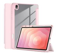 Tri-Fold Magnetic Stand Smart Case Suitable For Samsung Galaxy Tab S11 11inch 2025 With Pen Holder Acrylic Clear Back Cover(Pink)