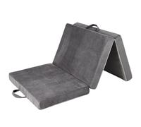 Tri-fold Memory Foam Mattress,Handle & Non-Slip Bottom, 4 inch Single Folding Mattress with Washable Covers, Travel Camping and Yoga Mat,75" x 38" x 4"