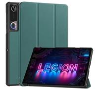 Tri-fold PU Leather Stand Case Suitable For Lenovo Legion Y700 5th Gen 8.8" 2026 TB323FU Hard PC Back Shell With Auto Sleep(Dark green)