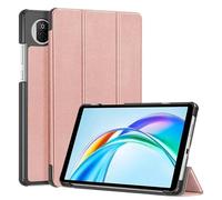 Tri-fold PU Leather Tablet Cover Suitable For Huawei Honor Pad X7 8.7inch JMS-W09/JMS-L09 2025 Hard Smart Stand Case(Rose gold)
