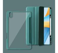Tri-Fold Smart Case Compatible with Huawei MatePad 11.5 inch 2023, with Pencil Holder, Clear Transparent Back Case, TPU Shockproof Case, Flip Function
