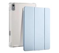 Tri-Fold Transparent Tablet Case Suitable For Huawei MatePad SE 11 AGS6-W00/W09 11inch 2024 With Pen Holder Soft Cover(Sky blue)