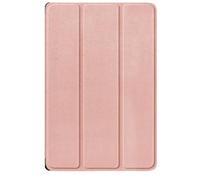 Tri-folding Hard Back Shell Cover Suitable For Lenovo Yoga Tab Plus/Yoga Pad Pro 12.7" 2025 Magnetic Smart PU Leather Case(Rose Gold,For Yoga Tab Plus 12.7)