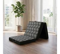 Tri Folding Mattress Single Size - Memory Foam Tri-fold Mattres, Handle & Non-Slip Bottom, Portable Foldable Sofa Bed Floor Chair for Travel RV Camping Guest Yoga - 4 Inch, 75"x25"x4"