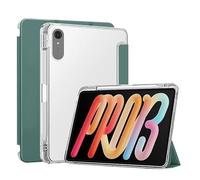 Tri-Folding Stand Case Suitable For Lenovo Xiaoxin Pad Pro GT 13 TB378FC 2026 Frosted Transparent Silicon Back With Pen Slot(Dark green)