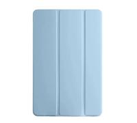 Tri-Folding Tablet Case Suitable For Samsung Galaxy Tab A9 Plus 11inch 2023 Flip Stand Soft Liquid Silicone Back Cover(Sky Blue)