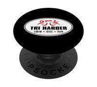 TRI HARDER - Hardcore Triathlete Triathlon Endurance PopSockets Adhesive PopGrip