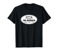 TRI Harder - Motivational Triathlon Endurance Triathlete T-Shirt