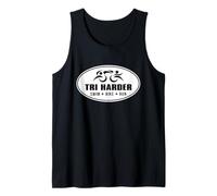 TRI Harder - Motivational Triathlon Endurance Triathlete Tank Top