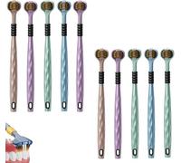 Tri-Head Multi-Angle Cleaning Toothbrushs, 3 Sided Toothbrush Extra Soft Toothbrushes, Soft Bristle Toothbrush for Comprehensive Care of Teeth and Gums, Suitable for Adults and Youth