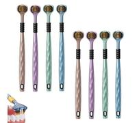 Tri-Head Multi-Angle Cleaning Toothbrushs, 3 Sided Toothbrush Extra Soft Toothbrushes, Soft Bristle Toothbrush for Comprehensive Care of Teeth and Gums, Suitable for Adults and Youth (8Pcs)