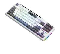 Tri Mode Bluetooth Mechanical Keyboard RGB Gasket Design Wireless Accessory Compatible With Computer Gamers And Office Use(Ash Star Trek)