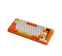 Tri-mode RGB Mechanical Gaming Keyboard With 82 Bluetooth Wireless 2.4G Type C And Hot Swap PBT Keycaps For PC Gamers(ORANGE-SCREEN-AV)