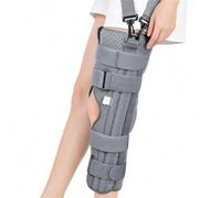 Tri-Panel Knee Immobiliser Brace Breathable Orthopedic Splint for Post Surgery Recovery ACL Ligament Injury Support with Mouldable Removable Stays Universal Fit(M)