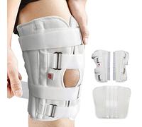 Tri-Panel Knee Immobilizer 12" Long Adjustable, Knee Splint, Leg Brace, Lightweight, Inter Non-Slip Foam, Rigid Support for Post Surgery White - Universal