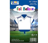 Tri Products 26" / 68cm Football Shirt Foil Balloon White & Blue…