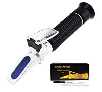 Tri-Scale Refractometer ATC Brix 0-10%/ Salinity 0-100PPT/ Specific Gravity 1.000-1.070, for Saltwater Brackish Marine Reef Tank Salt Sea Water Hydroponic Aquarium Control Monitoring