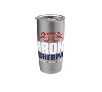 Tri Sherpa Support Crew Triathlon Cheer Beer Grill USA Stainless Steel Insulated Tumbler