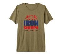 Tri Sherpa Triathlon Triathlete USA Cheer Support Premium T-Shirt