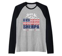 Tri Sherpa USA Triathlon Supporter Haul Cheer Kiss Raglan Baseball Tee