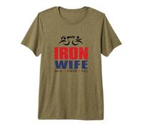 Tri Sherpa Wife Triathlon Support USA Cheer Gear Premium T-Shirt