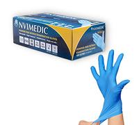 Tri-Titans GL131M NVIMEDIC Nitrile Examination Gloves Powder- free Strong & Safe Box of 100 (Medium), Blue